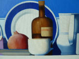 Wim Blom - Brown bottle and valencian jug 1986 -24”x19”